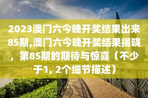 2023澳门六今晚开奖结果出来85期,澳门六今晚开奖结果揭晓，第85期的期待与惊喜（不少于1, 2个细节描述）