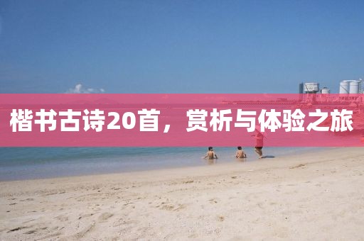 楷书古诗20首，赏析与体验之旅