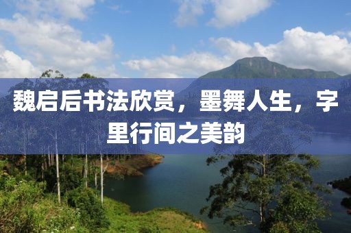 魏启后书法欣赏，墨舞人生，字里行间之美韵