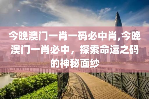 今晚澳门一肖一码必中肖,今晚澳门一肖必中，探索命运之码的神秘面纱