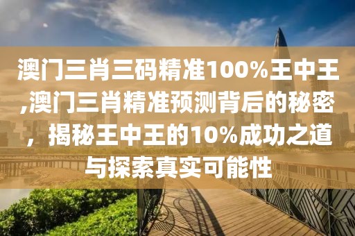 澳门三肖三码精准100%王中王,澳门三肖精准预测背后的秘密，揭秘王中王的10%成功之道与探索真实可能性