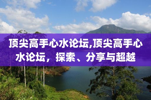 顶尖高手心水论坛,顶尖高手心水论坛，探索、分享与超越
