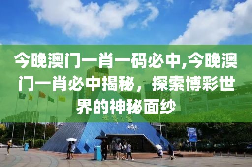 今晚澳门一肖一码必中,今晚澳门一肖必中揭秘，探索博彩世界的神秘面纱