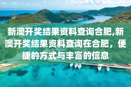 新澳开奖结果资料查询合肥,新澳开奖结果资料查询在合肥，便捷的方式与丰富的信息