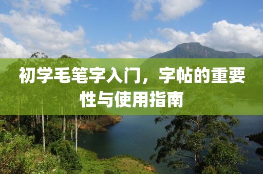 初学毛笔字入门，字帖的重要性与使用指南