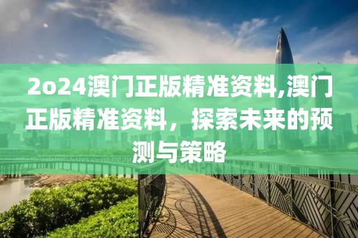 2o24澳门正版精准资料,澳门正版精准资料，探索未来的预测与策略