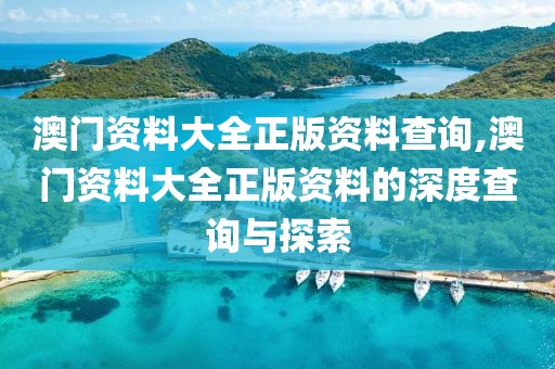澳门资料大全正版资料查询,澳门资料大全正版资料的深度查询与探索