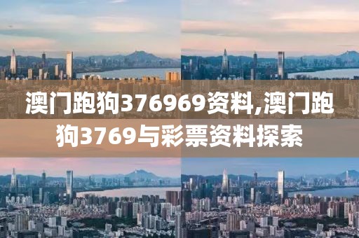 澳门跑狗376969资料,澳门跑狗3769与彩票资料探索