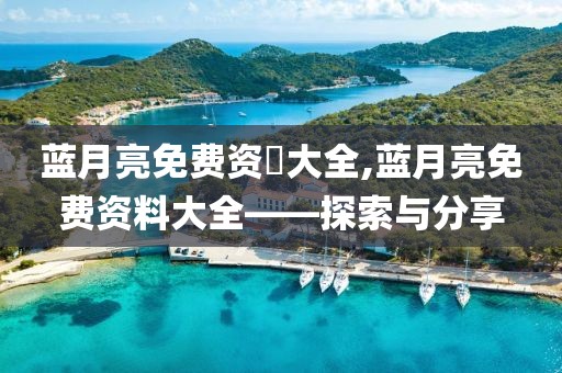 蓝月亮免费资枓大全,蓝月亮免费资料大全——探索与分享