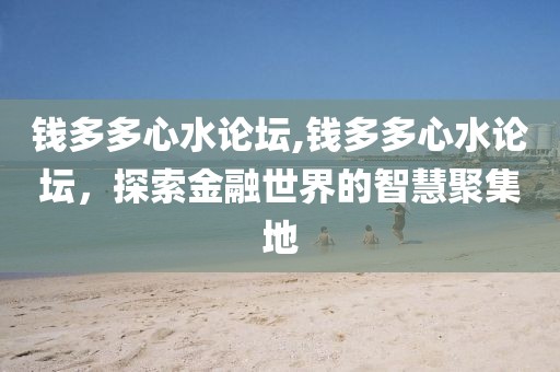 钱多多心水论坛,钱多多心水论坛，探索金融世界的智慧聚集地