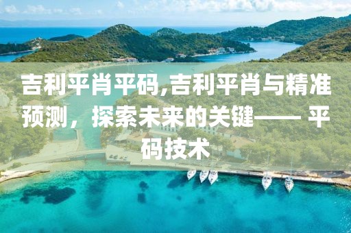 吉利平肖平码,吉利平肖与精准预测，探索未来的关键—— 平码技术