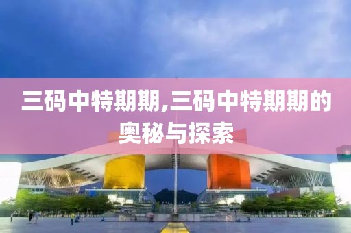 三码中特期期,三码中特期期的奥秘与探索