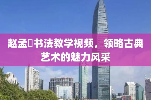 赵孟頫书法教学视频，领略古典艺术的魅力风采