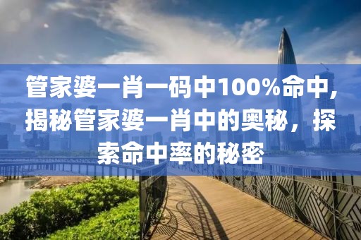 管家婆一肖一码中100%命中,揭秘管家婆一肖中的奥秘，探索命中率的秘密