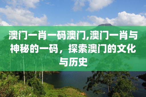 澳门一肖一码澳门,澳门一肖与神秘的一码，探索澳门的文化与历史