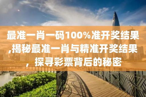 最准一肖一码100%准开奖结果,揭秘最准一肖与精准开奖结果，探寻彩票背后的秘密