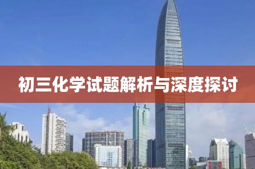 初三化学试题解析与深度探讨