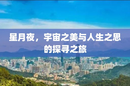 星月夜，宇宙之美与人生之思的探寻之旅