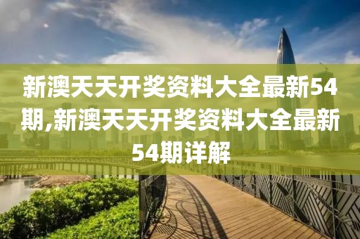 新澳天天开奖资料大全最新54期,新澳天天开奖资料大全最新54期详解