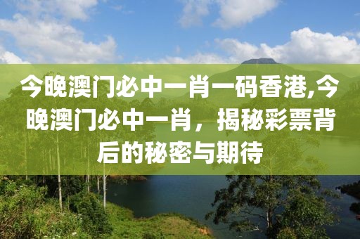 今晚澳门必中一肖一码香港,今晚澳门必中一肖，揭秘彩票背后的秘密与期待