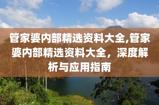 管家婆内部精选资料大全,管家婆内部精选资料大全，深度解析与应用指南