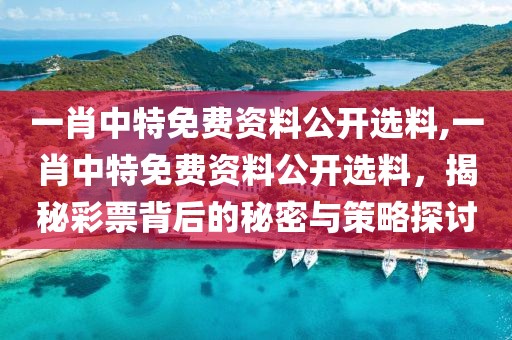 一肖中特免费资料公开选料,一肖中特免费资料公开选料，揭秘彩票背后的秘密与策略探讨