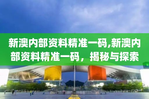 新澳内部资料精准一码,新澳内部资料精准一码，揭秘与探索