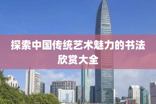 探索中国传统艺术魅力的书法欣赏大全