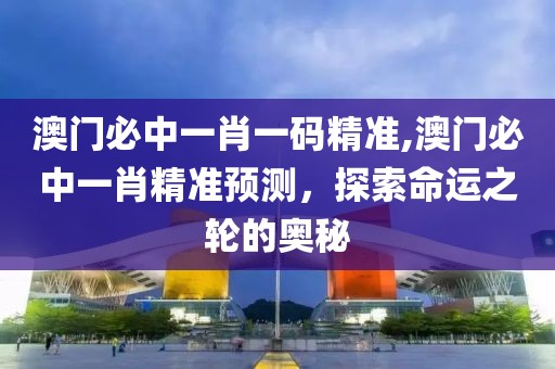 澳门必中一肖一码精准,澳门必中一肖精准预测，探索命运之轮的奥秘