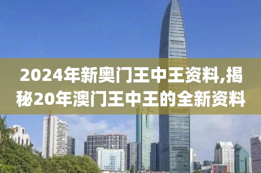 2024年新奥门王中王资料,揭秘20年澳门王中王的全新资料