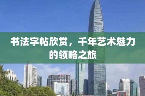 书法字帖欣赏，千年艺术魅力的领略之旅