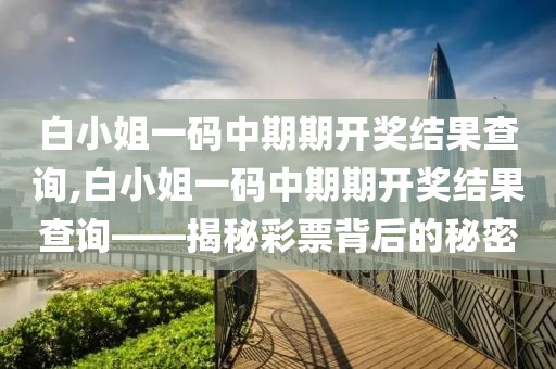 白小姐一码中期期开奖结果查询,白小姐一码中期期开奖结果查询——揭秘彩票背后的秘密