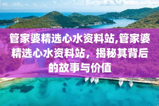 管家婆精选心水资料站,管家婆精选心水资料站，揭秘其背后的故事与价值