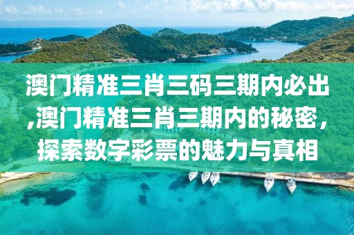 澳门精准三肖三码三期内必出,澳门精准三肖三期内的秘密，探索数字彩票的魅力与真相