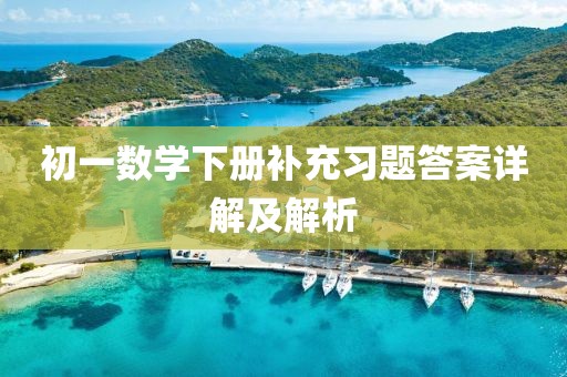初一数学下册补充习题答案详解及解析