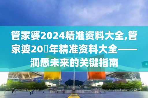 管家婆2024精准资料大全,管家婆20​年精准资料大全——洞悉未来的关键指南