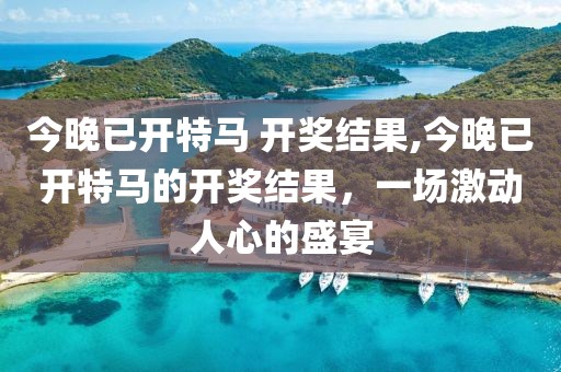 今晚已开特马 开奖结果,今晚已开特马的开奖结果，一场激动人心的盛宴