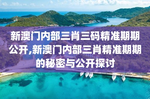 新澳门内部三肖三码精准期期公开,新澳门内部三肖精准期期的秘密与公开探讨