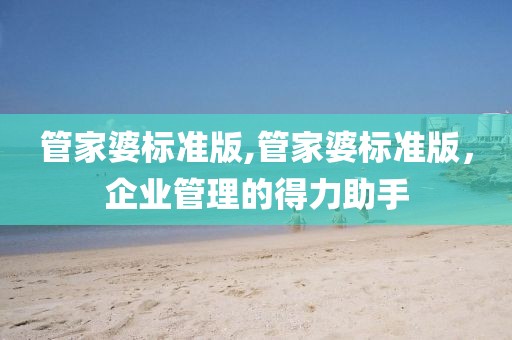 管家婆标准版,管家婆标准版，企业管理的得力助手