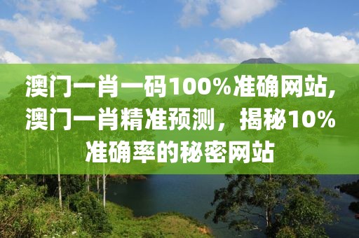 澳门一肖一码100%准确网站