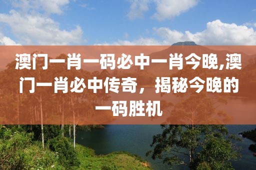 澳门一肖一码必中一肖今晚,澳门一肖必中传奇，揭秘今晚的一码胜机
