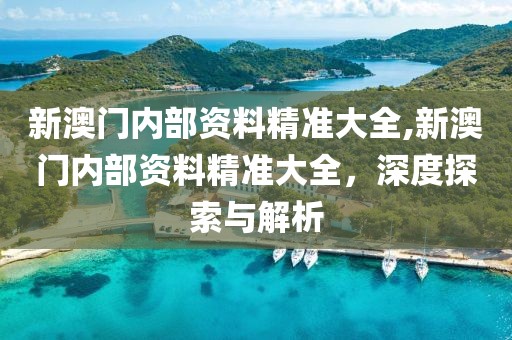 新澳门内部资料精准大全,新澳门内部资料精准大全，深度探索与解析