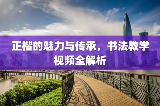 正楷的魅力与传承，书法教学视频全解析