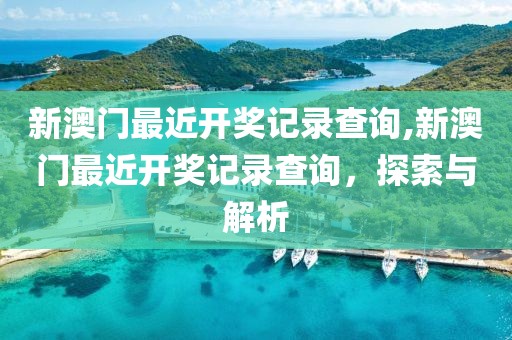 新澳门最近开奖记录查询,新澳门最近开奖记录查询，探索与解析