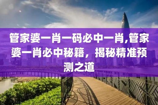 管家婆一肖一码必中一肖,管家婆一肖必中秘籍，揭秘精准预测之道