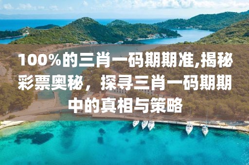 100%的三肖一码期期准,揭秘彩票奥秘，探寻三肖一码期期中的真相与策略