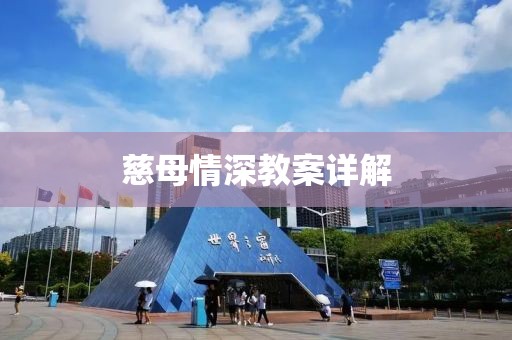 慈母情深教案详解