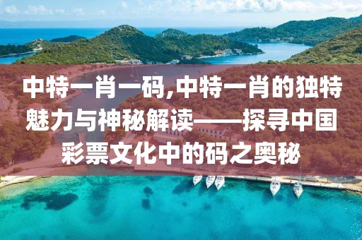 中特一肖一码