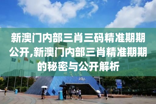 新澳门内部三肖三码精准期期公开,新澳门内部三肖精准期期的秘密与公开解析
