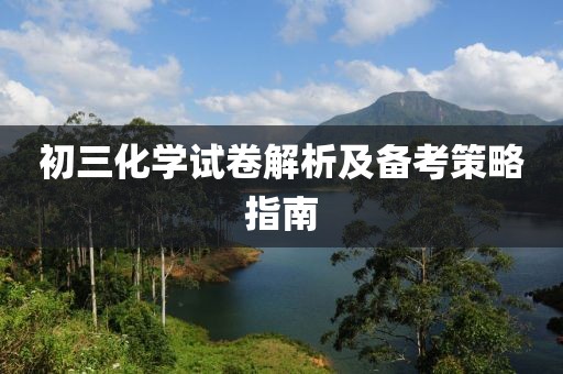 初三化学试卷解析及备考策略指南